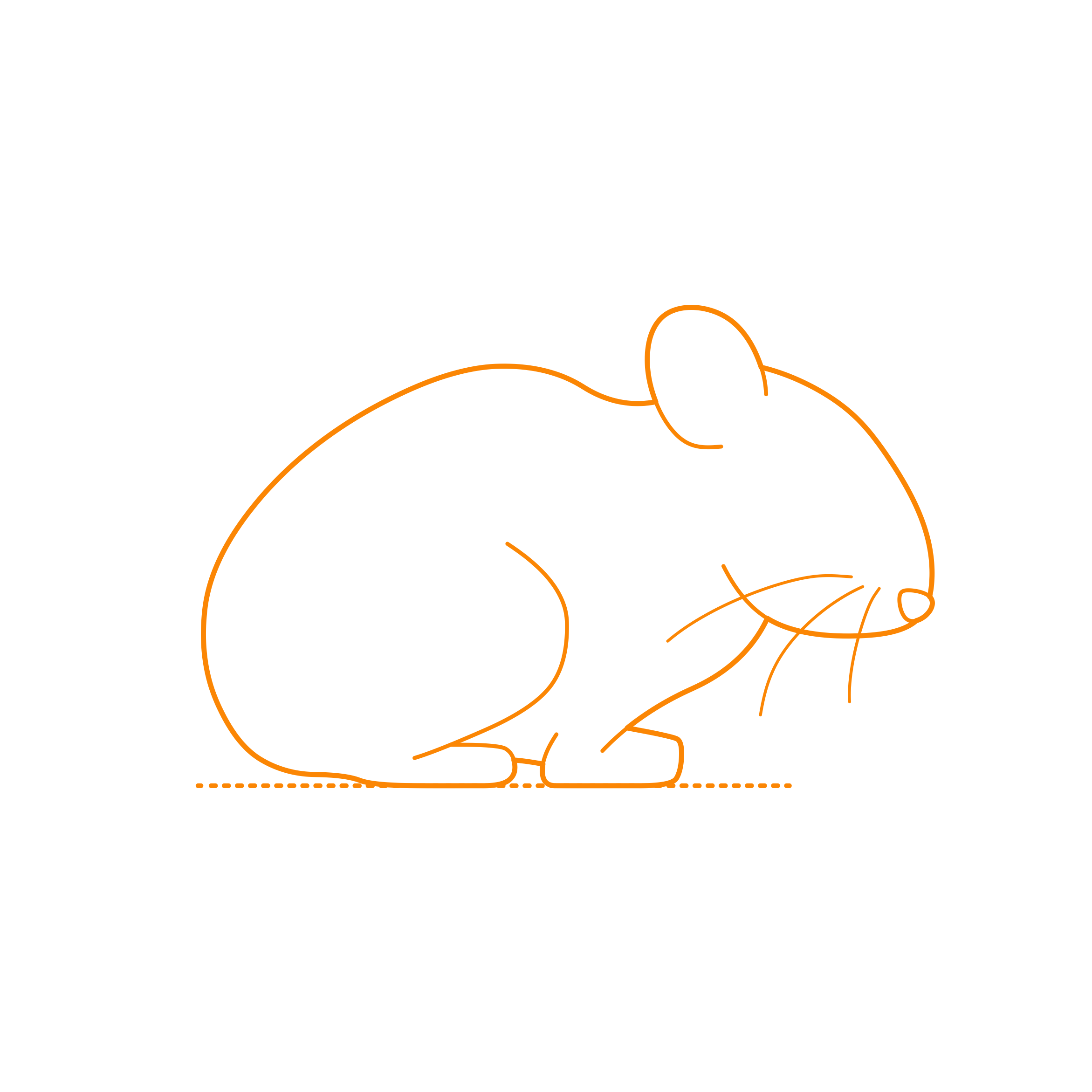 Animals Lagomorphs American Pika Sticker Outline Svg File Free Vectors
